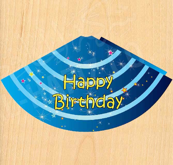 قزحي الألوان الرقمية المطبوعة عيد ميلاد ورقة مخروط كاب
